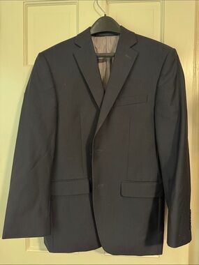 Calvin Klein Men's Black Pinstripe Suit Jacket